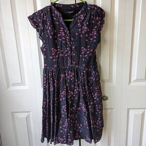 Madewell silk flowy floral dress, size 8